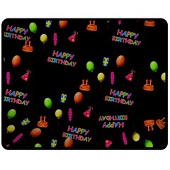 Cartoon Birthday Tilable Design Double Sided Fleece Blanket (medium)  by Nexatart