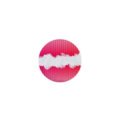 Digitally Designed Pink Stripe Background With Flowers And White Copyspace 1  Mini Magnets by Nexatart