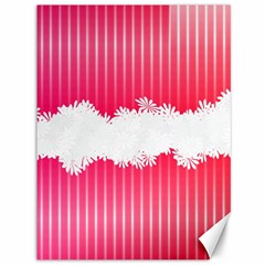 Digitally Designed Pink Stripe Background With Flowers And White Copyspace Canvas 36  X 48   by Nexatart