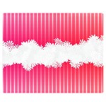 Digitally Designed Pink Stripe Background With Flowers And White Copyspace Double Sided Flano Blanket (Medium)  60 x50  Blanket Back