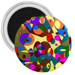 Abstract Digital Circle Computer Graphic 3  Magnets by Nexatart