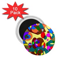 Abstract Digital Circle Computer Graphic 1 75  Magnets (10 Pack)  by Nexatart