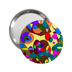 Abstract Digital Circle Computer Graphic 2.25  Handbag Mirrors