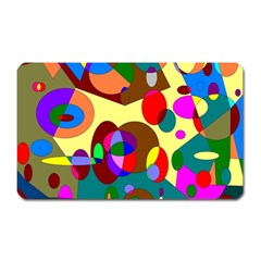 Abstract Digital Circle Computer Graphic Magnet (rectangular) by Nexatart