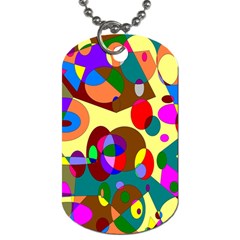 Abstract Digital Circle Computer Graphic Dog Tag (two Sides) by Nexatart