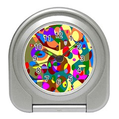 Abstract Digital Circle Computer Graphic Travel Alarm Clocks by Nexatart