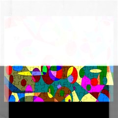 Abstract Digital Circle Computer Graphic Rectangular Jigsaw Puzzl