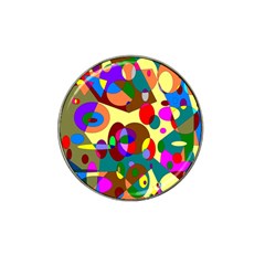 Abstract Digital Circle Computer Graphic Hat Clip Ball Marker