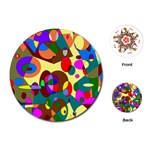 Abstract Digital Circle Computer Graphic Playing Cards (Round)  Front