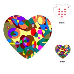 Abstract Digital Circle Computer Graphic Playing Cards (Heart) 