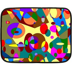 Abstract Digital Circle Computer Graphic Fleece Blanket (mini) by Nexatart