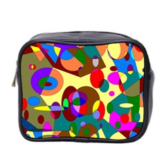 Abstract Digital Circle Computer Graphic Mini Toiletries Bag 2-side by Nexatart