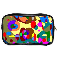 Abstract Digital Circle Computer Graphic Toiletries Bags 2-Side