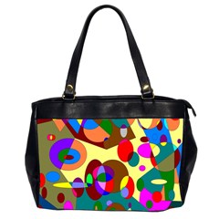 Abstract Digital Circle Computer Graphic Office Handbags (2 Sides) 