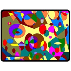 Abstract Digital Circle Computer Graphic Fleece Blanket (large)  by Nexatart