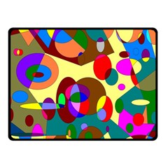 Abstract Digital Circle Computer Graphic Fleece Blanket (Small)