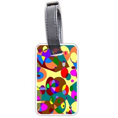 Abstract Digital Circle Computer Graphic Luggage Tags (One Side) 