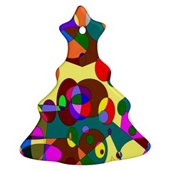 Abstract Digital Circle Computer Graphic Ornament (Christmas Tree) 