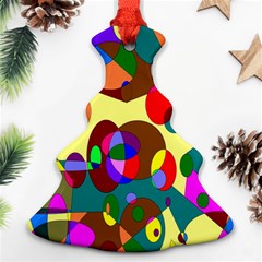 Abstract Digital Circle Computer Graphic Christmas Tree Ornament (two Sides) by Nexatart