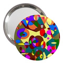 Abstract Digital Circle Computer Graphic 3  Handbag Mirrors