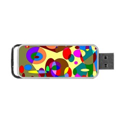 Abstract Digital Circle Computer Graphic Portable USB Flash (One Side)