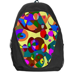 Abstract Digital Circle Computer Graphic Backpack Bag