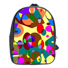 Abstract Digital Circle Computer Graphic School Bags (XL) 