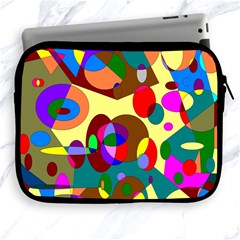 Abstract Digital Circle Computer Graphic Apple Ipad 2/3/4 Zipper Cases by Nexatart