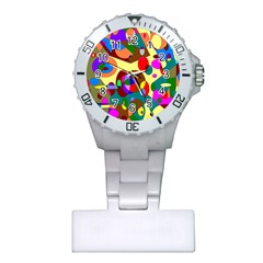 Abstract Digital Circle Computer Graphic Plastic Nurses Watch by Nexatart