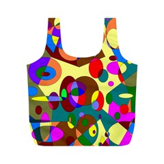 Abstract Digital Circle Computer Graphic Full Print Recycle Bags (M) 