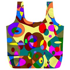 Abstract Digital Circle Computer Graphic Full Print Recycle Bags (l)  by Nexatart