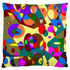 Abstract Digital Circle Computer Graphic Standard Flano Cushion Case (one Side) by Nexatart