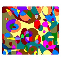 Abstract Digital Circle Computer Graphic Double Sided Flano Blanket (Small) 