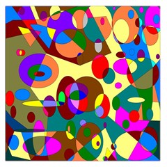 Abstract Digital Circle Computer Graphic Large Satin Scarf (Square)