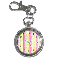 Abstract Stipes Colorful Background Circles And Waves Wallpaper Key Chain Watches by Nexatart