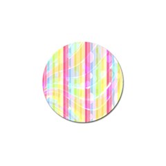 Abstract Stipes Colorful Background Circles And Waves Wallpaper Golf Ball Marker by Nexatart