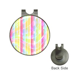 Abstract Stipes Colorful Background Circles And Waves Wallpaper Hat Clips With Golf Markers by Nexatart