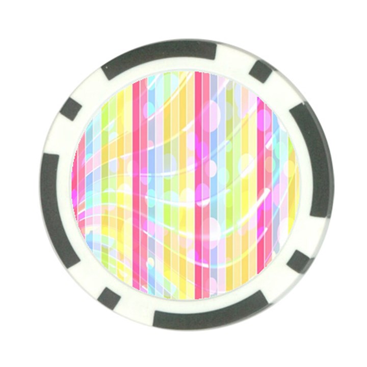 Abstract Stipes Colorful Background Circles And Waves Wallpaper Poker Chip Card Guard