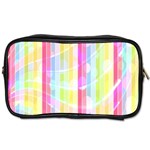 Abstract Stipes Colorful Background Circles And Waves Wallpaper Toiletries Bags Front