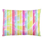 Abstract Stipes Colorful Background Circles And Waves Wallpaper Pillow Case (Two Sides) Front