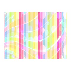 Abstract Stipes Colorful Background Circles And Waves Wallpaper Double Sided Flano Blanket (mini)  by Nexatart