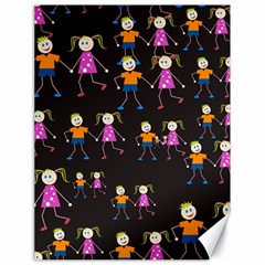 Kids Tile A Fun Cartoon Happy Kids Tiling Pattern Canvas 18  X 24   by Nexatart