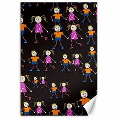 Kids Tile A Fun Cartoon Happy Kids Tiling Pattern Canvas 20  X 30   by Nexatart