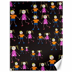 Kids Tile A Fun Cartoon Happy Kids Tiling Pattern Canvas 36  X 48   by Nexatart