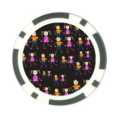 Kids Tile A Fun Cartoon Happy Kids Tiling Pattern Poker Chip Card Guard by Nexatart