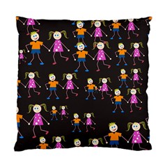 Kids Tile A Fun Cartoon Happy Kids Tiling Pattern Standard Cushion Case (one Side) by Nexatart