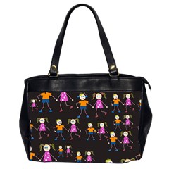 Kids Tile A Fun Cartoon Happy Kids Tiling Pattern Office Handbags (2 Sides)  by Nexatart