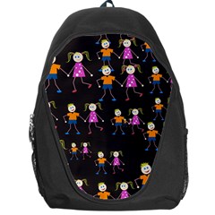 Kids Tile A Fun Cartoon Happy Kids Tiling Pattern Backpack Bag by Nexatart