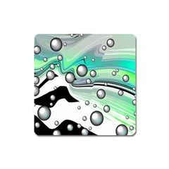 Small And Big Bubbles Square Magnet