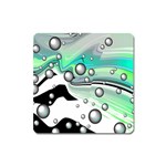 Small And Big Bubbles Square Magnet Front